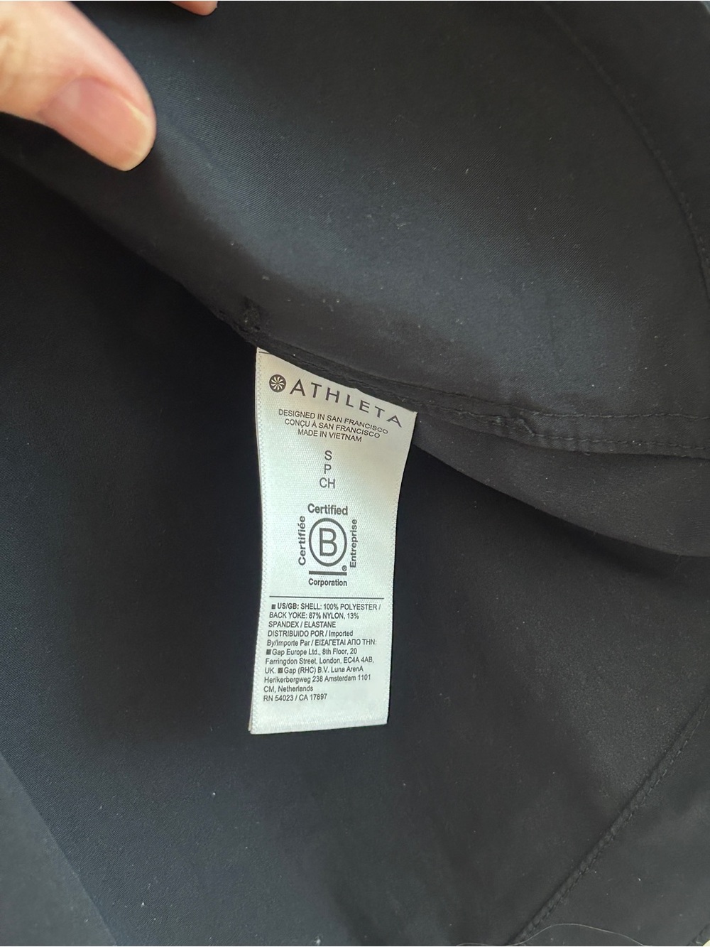 Athleta Black Advantage poplin high low rain resistance jacket ruffle collar - Picture 5 of 5